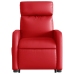 Sillón reclinable elevable cuero artificial rojo