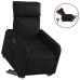 Sillón reclinable y elevable eléctrico cuero sintético negro