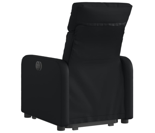 Sillón reclinable y elevable eléctrico cuero sintético negro