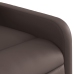 Sillón reclinable elevable eléctrico de cuero sintético marrón