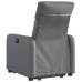 Sillón reclinable elevable eléctrico de cuero sintético gris