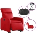 Sillón elevable eléctrico cuero artificial rojo