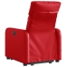 Sillón de majaje elevable eléctrico cuero artificial rojo