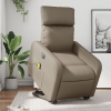 Sillón reclinable de masaje eléctrico cuero sintético capuchino