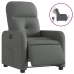 Sillón reclinable eléctrico de tela gris oscuro