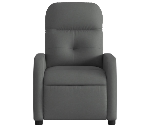 Sillón reclinable eléctrico de tela gris oscuro