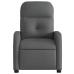 Sillón reclinable eléctrico de tela gris oscuro