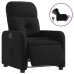 Sillón reclinable eléctrico de tela negro