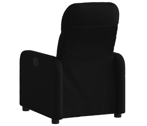 Sillón reclinable eléctrico de tela negro