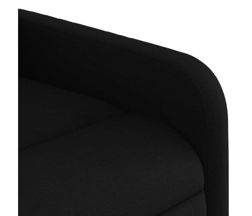 Sillón reclinable eléctrico de tela negro