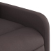 Sillón reclinable eléctrico tela marrón oscuro