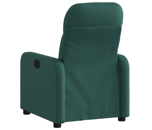 Sillón reclinable eléctrico tela verde oscuro