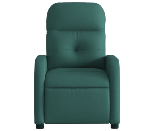 Sillón reclinable eléctrico tela verde oscuro