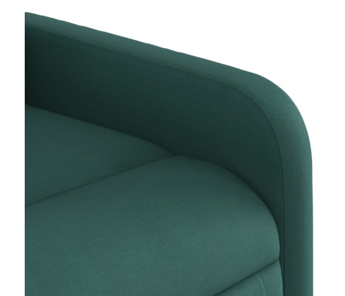 Sillón reclinable eléctrico tela verde oscuro