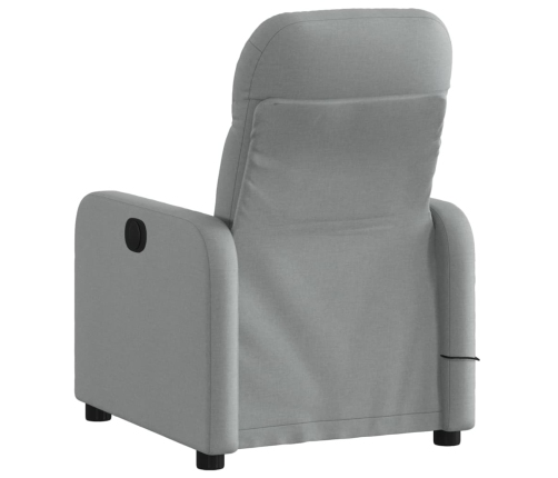 Sillón reclinable de masaje eléctrico tela gris claro