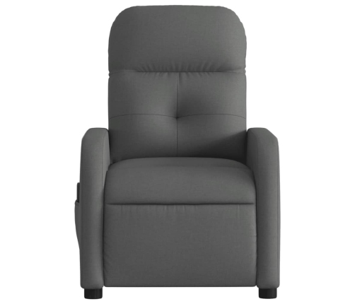 Sillón reclinable de masaje eléctrico tela gris oscuro