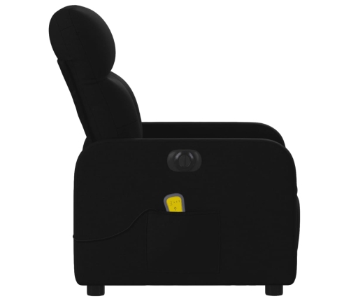 Sillón reclinable de masaje eléctrico tela negro