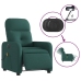 Sillón reclinable de masaje eléctrico tela verde oscuro