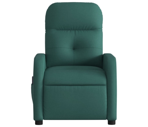 Sillón reclinable de masaje eléctrico tela verde oscuro