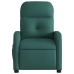 Sillón reclinable de masaje eléctrico tela verde oscuro