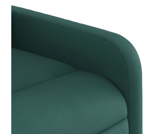 Sillón reclinable de masaje eléctrico tela verde oscuro