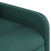 Sillón reclinable de masaje eléctrico tela verde oscuro