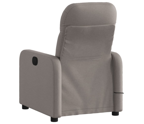 Sillón reclinable de masaje eléctrico tela gris taupe