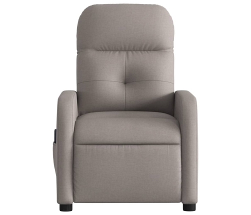 Sillón reclinable de masaje eléctrico tela gris taupe