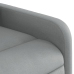 Sillón reclinable elevable de tela gris claro