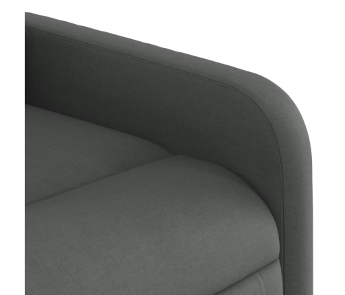 Sillón reclinable elevable de tela gris oscuro