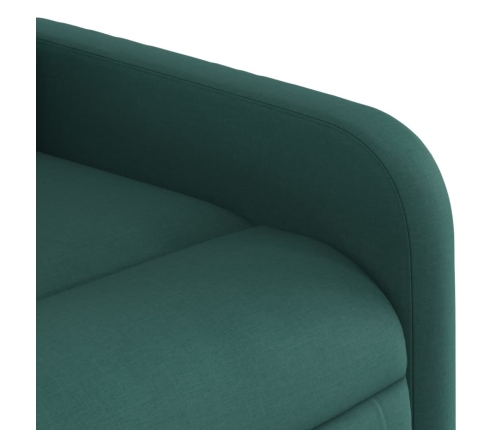 Sillón reclinable elevable tela verde oscuro