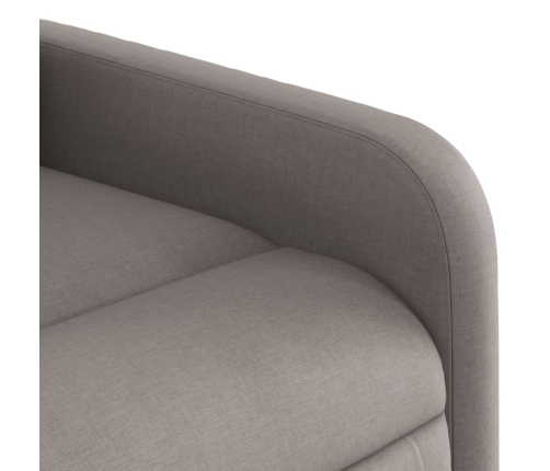 Sillón reclinable elevable tela gris taupe