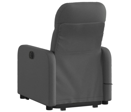 Silla de masaje reclinable de pie de tela gris oscuro