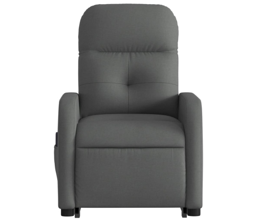 Silla de masaje reclinable de pie de tela gris oscuro