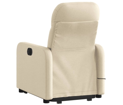 Silla de masaje reclinable de pie de tela color crema