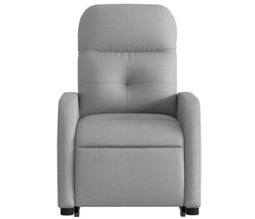 Sillón eléctrico reclinable elevable de tela gris claro