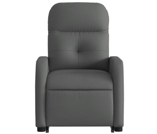 Sillón eléctrico reclinable elevable de tela gris oscuro