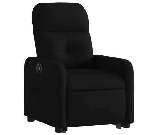 Sillón eléctrico reclinable elevable de tela negro