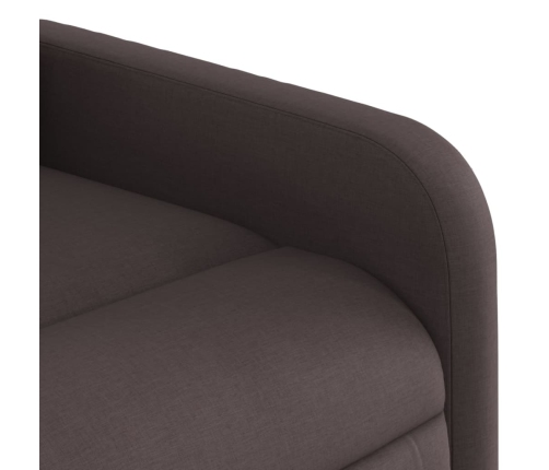 Sillón eléctrico reclinable elevable de tela marrón oscuro