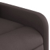 Sillón eléctrico reclinable elevable de tela marrón oscuro