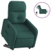 Sillón eléctrico reclinable elevable de tela verde oscuro