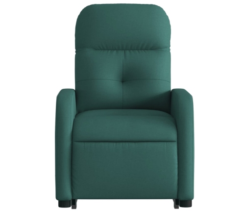 Sillón eléctrico reclinable elevable de tela verde oscuro