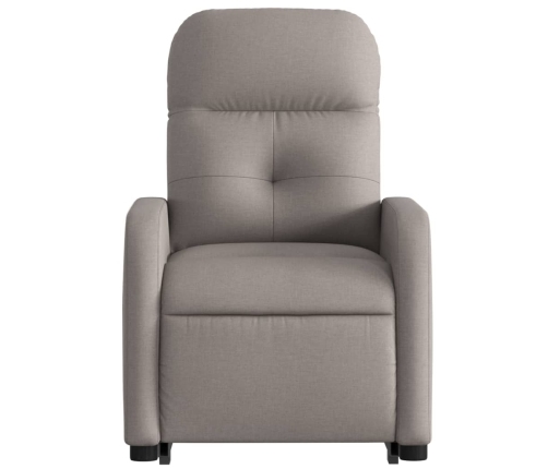 Sillón eléctrico reclinable elevable de tela gris taupe