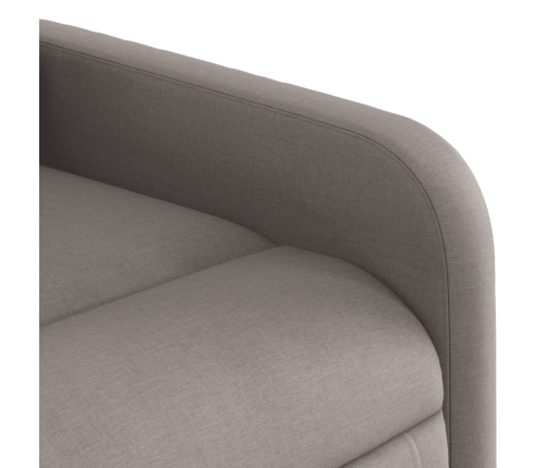 Sillón eléctrico reclinable elevable de tela gris taupe