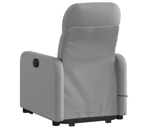 Sillón de masaje eléctrico reclinable elevable tela gris claro