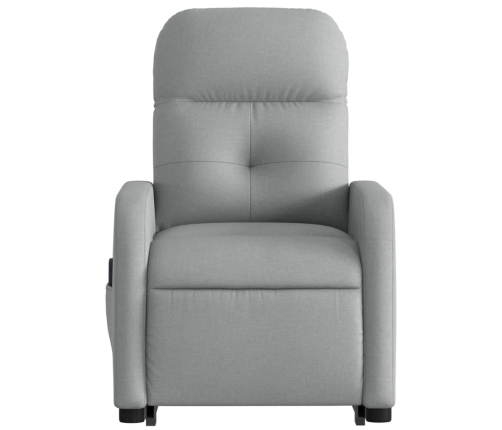 Sillón de masaje eléctrico reclinable elevable tela gris claro