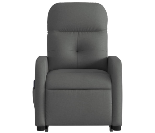 Sillón de masaje eléctrico reclinable elevable tela gris oscuro