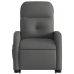 Sillón de masaje eléctrico reclinable elevable tela gris oscuro