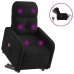 Sillón de masaje eléctrico reclinable elevable tela negro