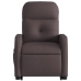 Sillón masaje eléctrico reclinable elevable tela marrón oscuro